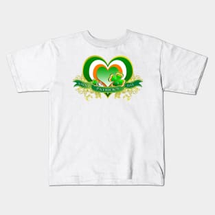 Heart Banner Clover Kids T-Shirt